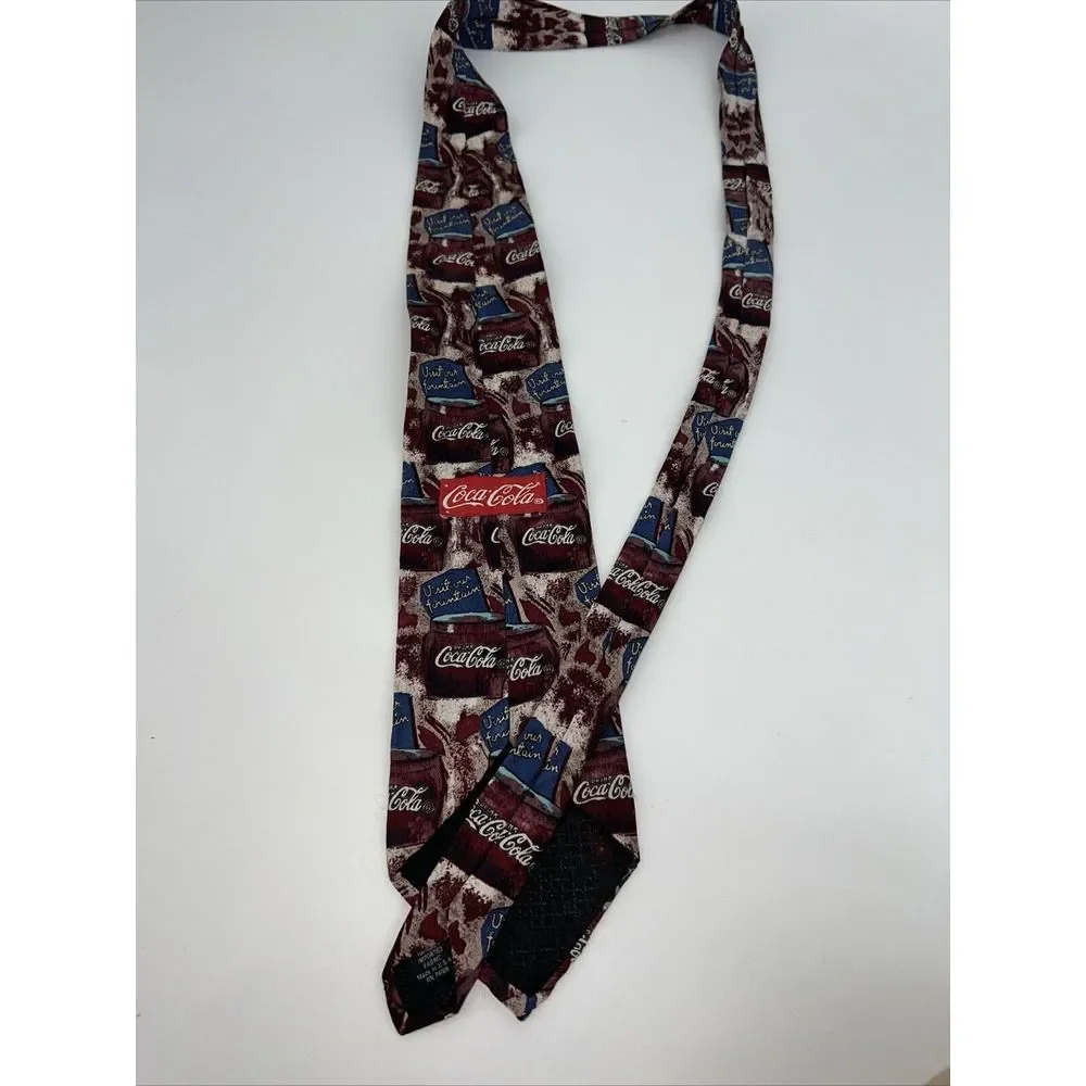 Men's‎ Coca-Cola Visit Our Fountain Ad Men's Neck Tie 100% Silk